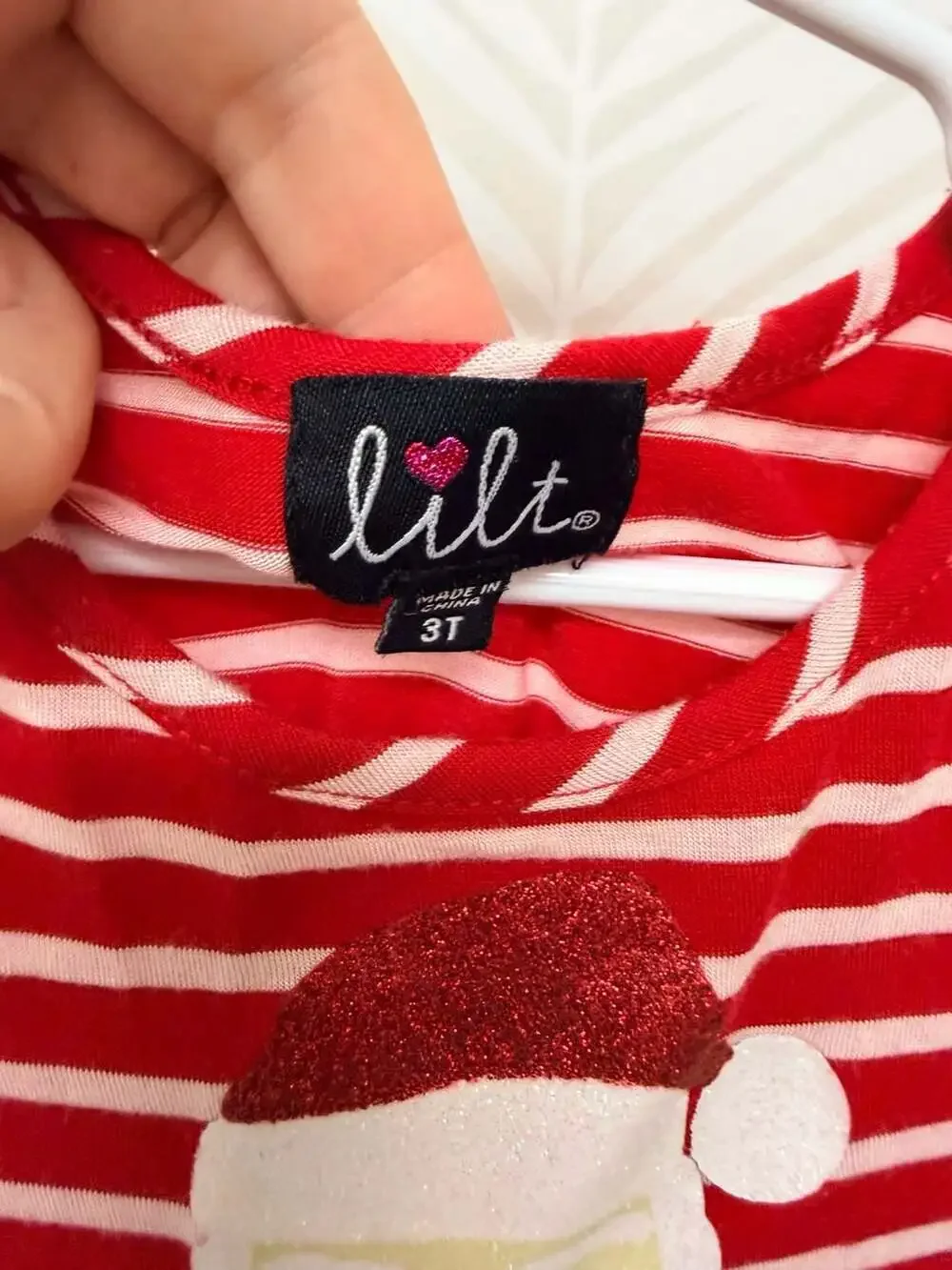 Lilt Toddler Girls Christmas Santa and Candy Cane Tulle Dress  Size 3T